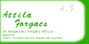 attila forgacs business card
